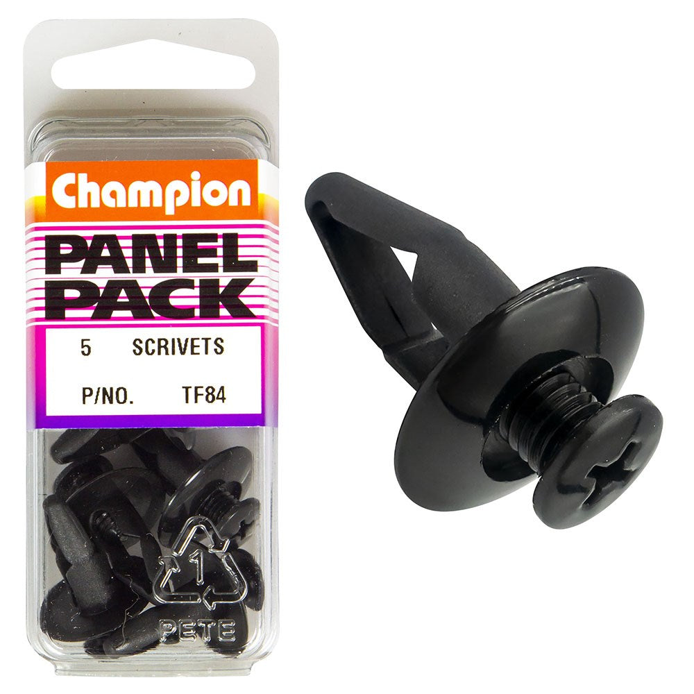 Champion Fasteners Scrivets (20mm Head, 18mm Length, to Suit 8mm Hole) - Pack of 5 - TF84