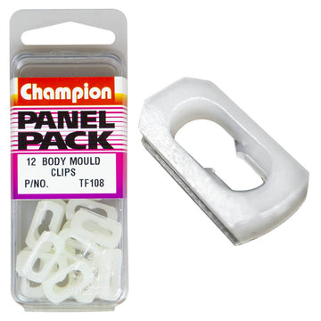 Champion Fasteners Body Mould Clips (White) - Pack of 12 - TF108