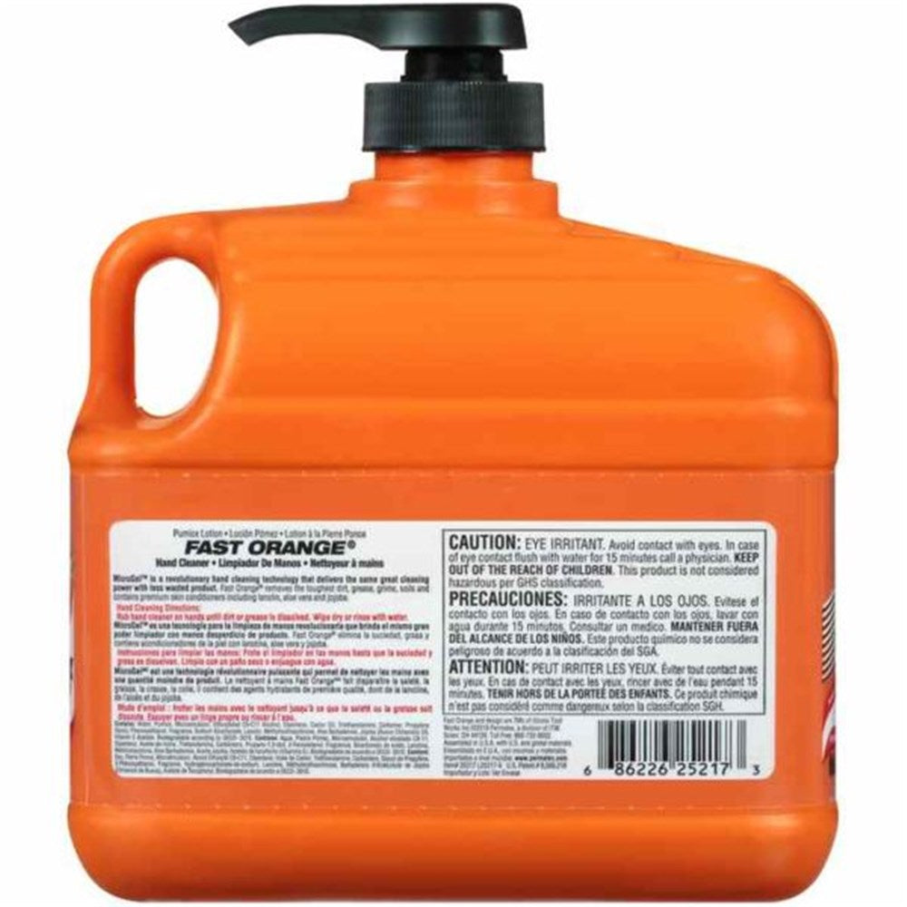 Permatex Fast Orange Pumice Lotion Hand Cleaner W/Pump 1.8L - 25217