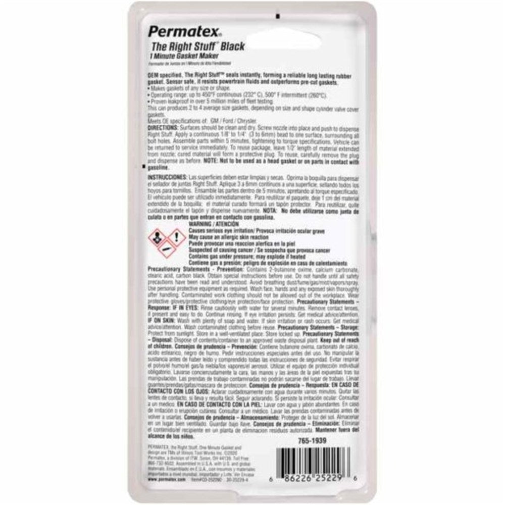 Permatex The Right Stuff 1 Minute Gasket Maker 85G - 25229