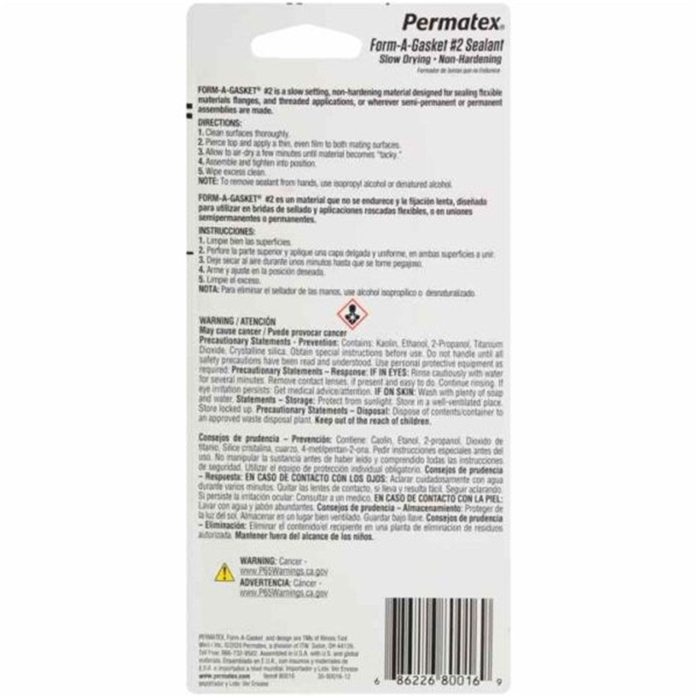 Permatex Form-A-Gasket Number 2 Sealant 85G - 80016