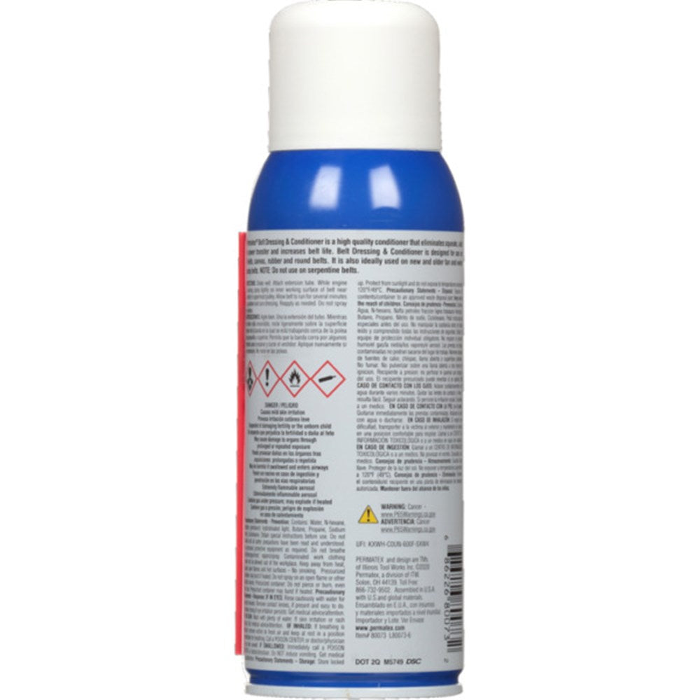 Permatex Belt Dressing And Conditioner Aerosol 340G - 80073 (Pickup Only)