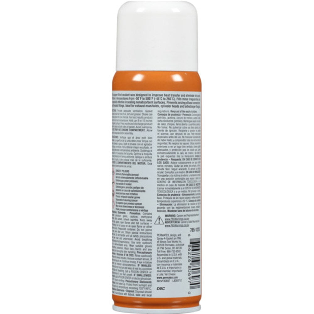 Permatex Copper Spray-A-Gasket Hi-Temp Sealant Aerosol 255ml - 80697 (Pickup Only)