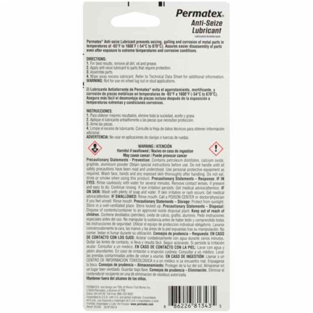 Permatex Anti-Seize Lubricant 28G - 81343