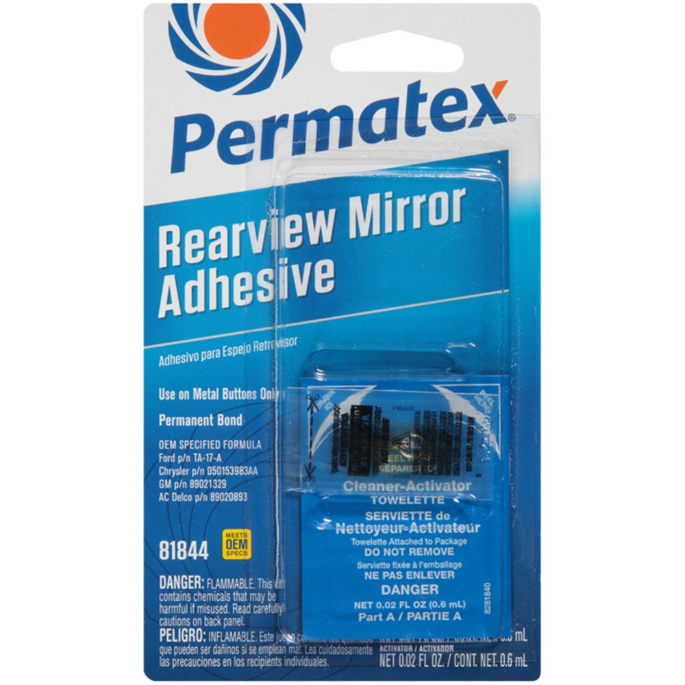 Permatex Rearview Mirror Adhesive 2 Part Kit 0.3+0.6Ml - 81844