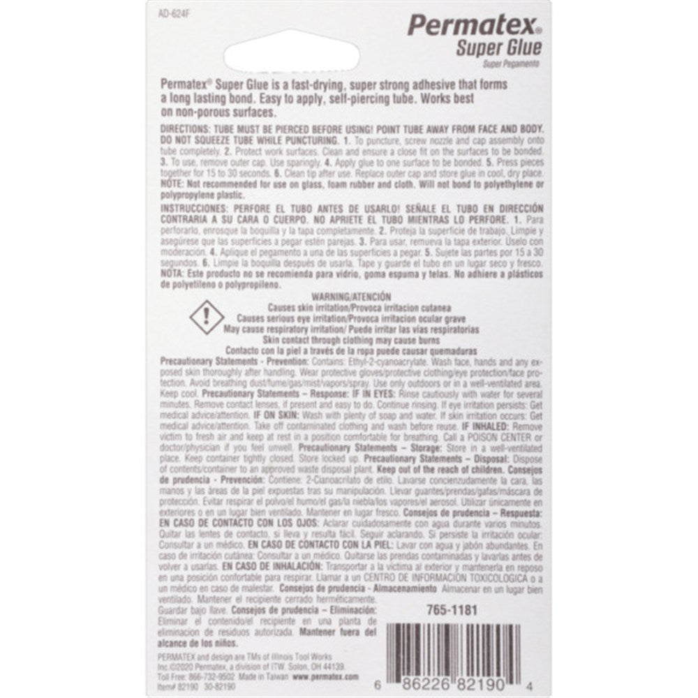 Permatex Super Glue 2G - 82190