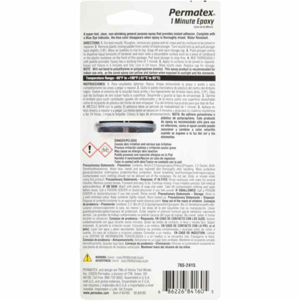 Permatex 1 minute Epoxy Gel 25ml - 84160