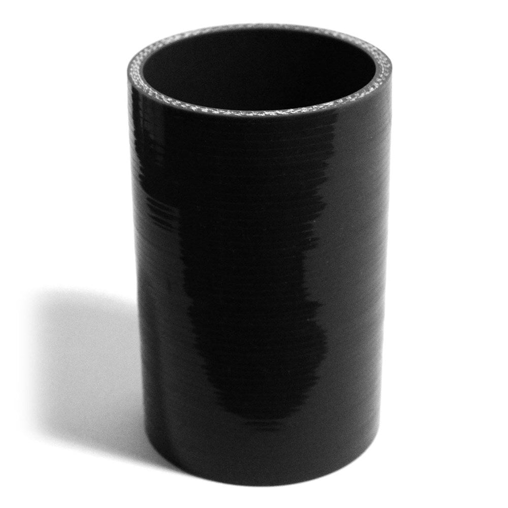 SAAS Straight 4 Ply Silicone Hose Joiner 76 x 76mm (3 Inch), 127mm Length - Black - SSH7676127