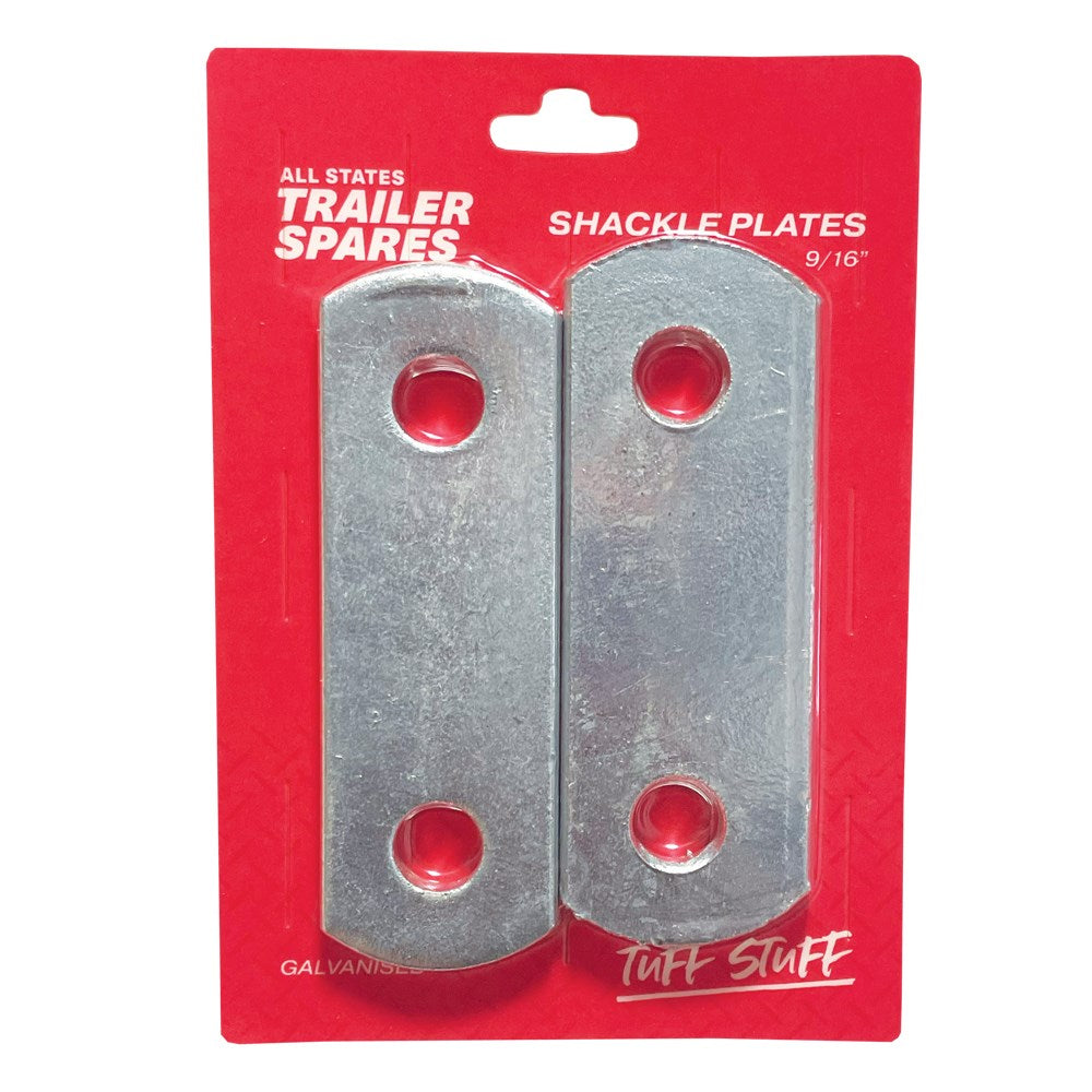 ASTSS Shackle Plate - 40x8mm with 9/16" Holes and 75mm Centres - Galvanised - R1412A