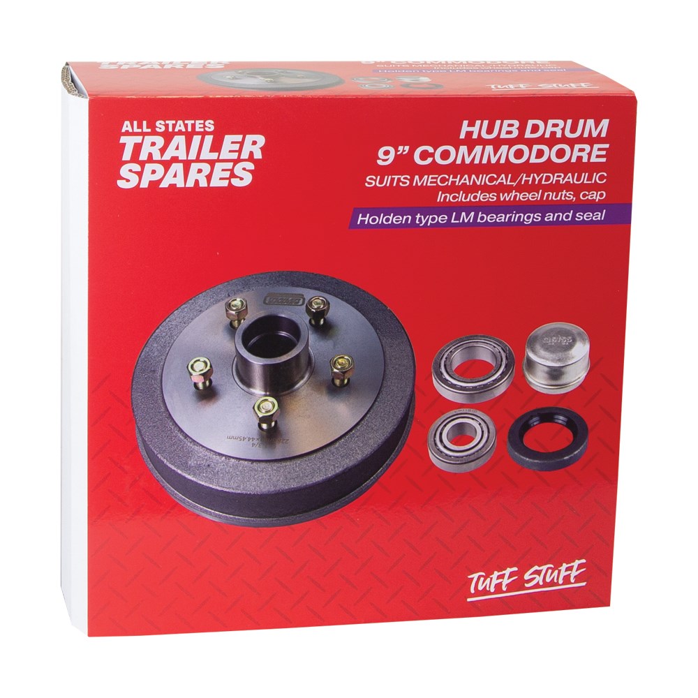 ASTSS 9" Commodore Type 5x120mm Hub Drum to Suit Mechanical/Hydraulic Brake and LM Bearings - R1903A