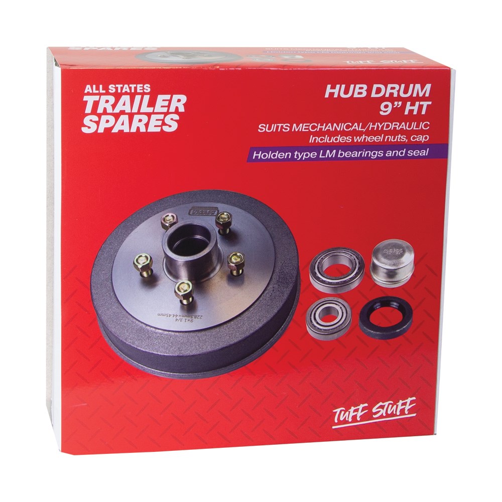 ASTSS 9" Holden HT Type 5x108mm Hub Drum to Suit Mechanical/Hydraulic Brake and LM Bearings - R1903B