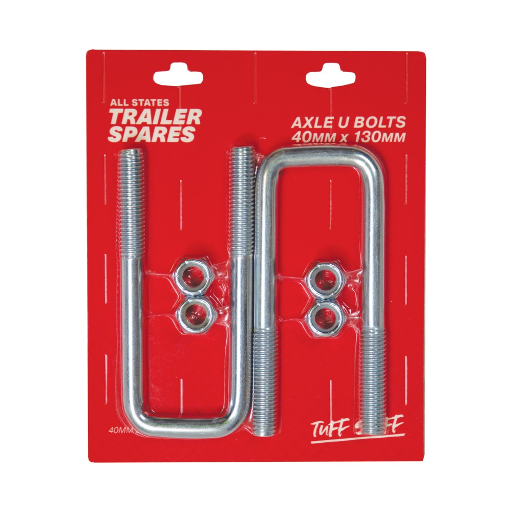 ASTSS 130mm U-Bolts to Suit 40mm Square Axle (Pack of 2) - R5606