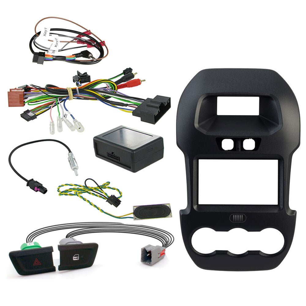 AERPRO Double Din Black Install Kit To Suit Ford - Ranger Px (With 4.2" Oem Display) - FP8083KC