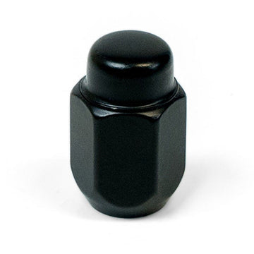 SAAS Single Wheel Nut - 35mm Length, Black, 1/2" Thread, Acorn Taper Type - 23521BBC