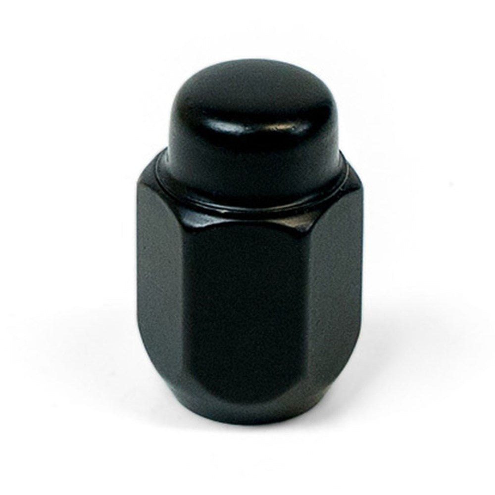 SAAS Single Wheel Nut - 35mm Length, Black, M12x1.25 Thread, Acorn Taper Type - 23525BBC