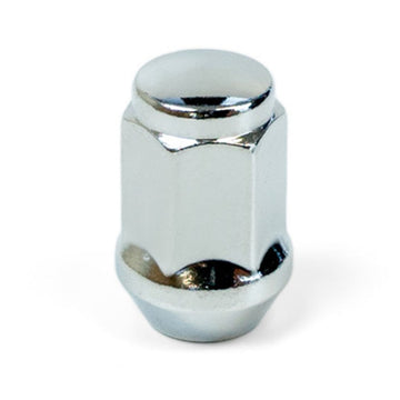 SAAS Single Wheel Nut - 35mm Length, Chrome, Flat Head Bulge Type M12x1.25 - 43595B