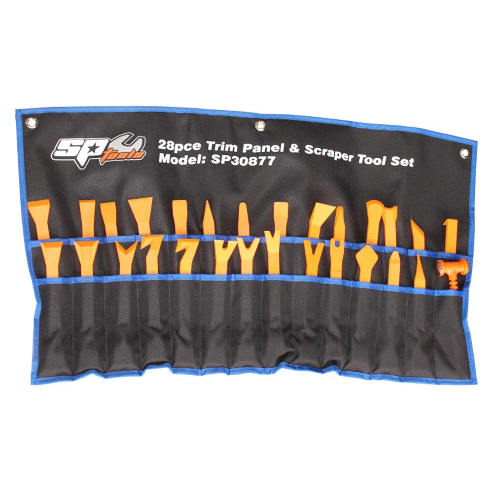 SP Tools 28 Piece Plastic Trim Panel Tool and Scraper Set - SP30877