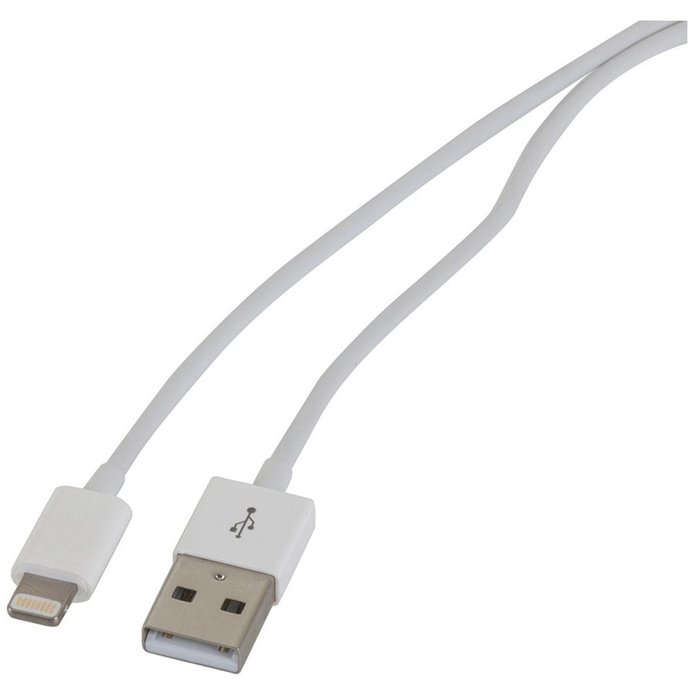 Powertech WC7733 3.0 Metre USB-A MFi Charge and Sync Cable - White