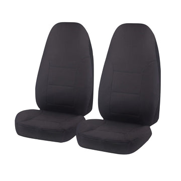 My Car Pair of Front All Terrain Canvas Universal Size 60 Seat Covers - Charcoal - ALA2508