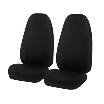 My Car Pair of Front All Terrain Canvas Universal Size 60/25 Seat Covers - Black - ALA2504