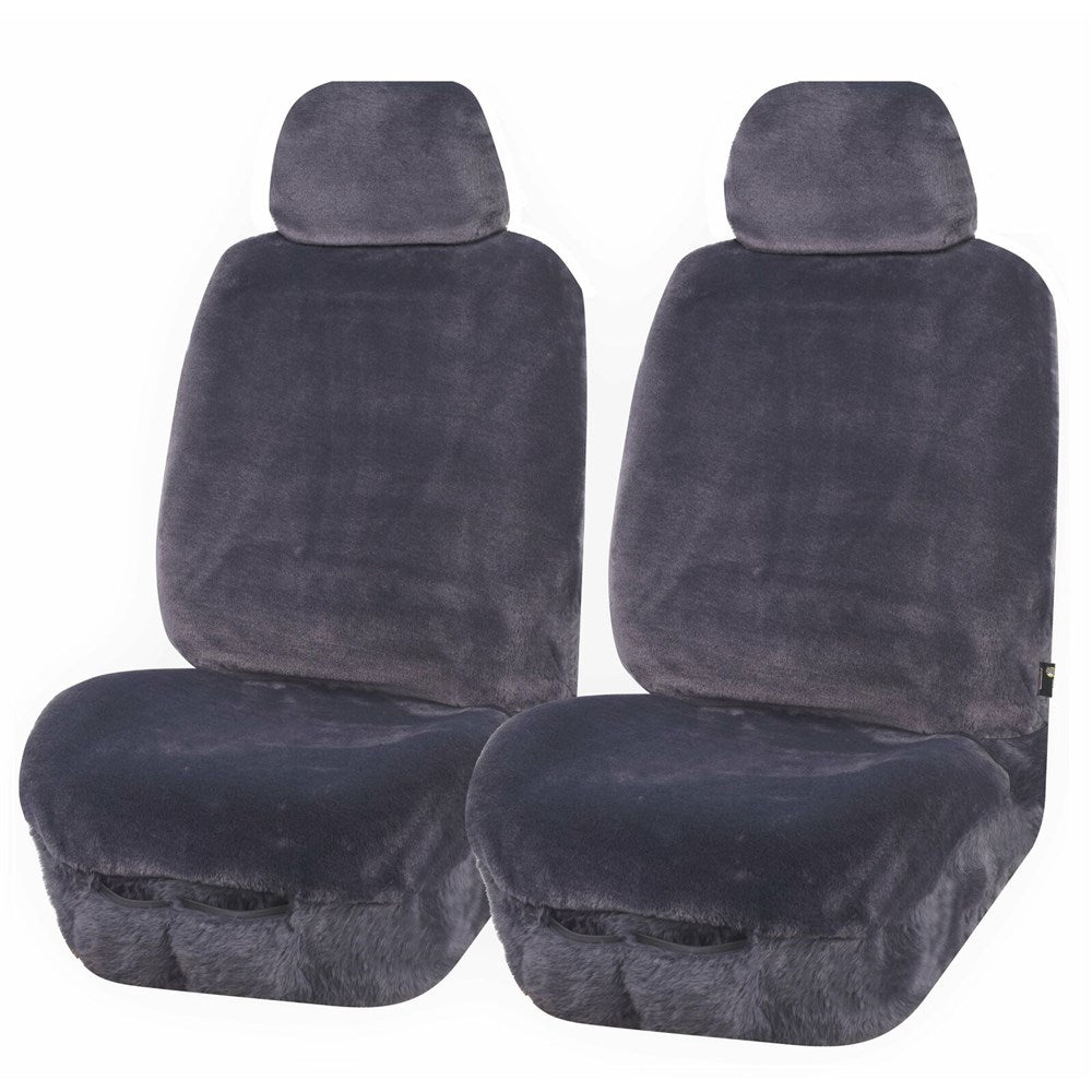 My Car Universal Front Seat Covers Size 30/35 Grey Finesse FAUXA3507