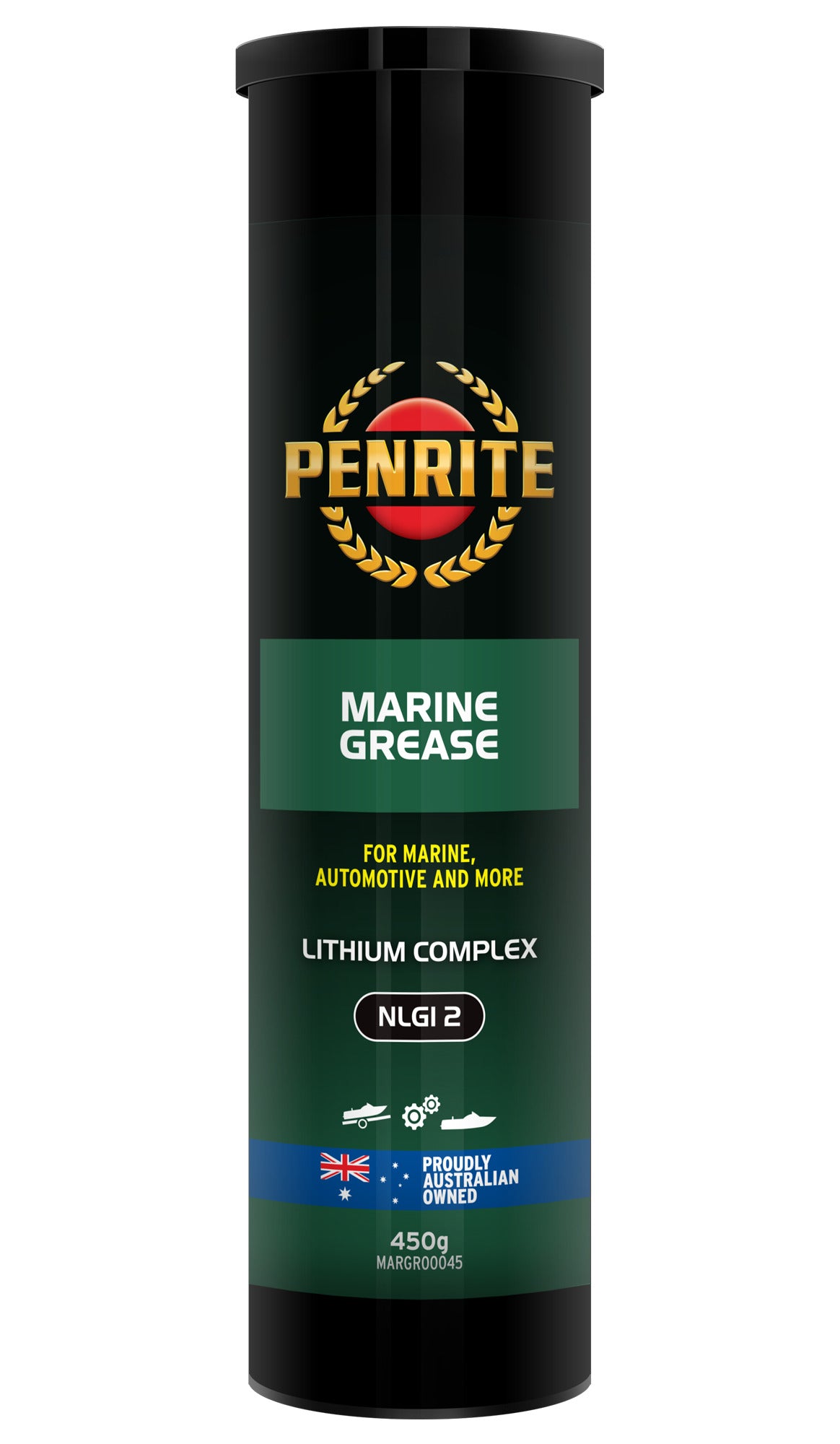 Penrite NLGI2 Lithium Complex Marine Grease (Green) - 450g Cartridge - MARGR00045