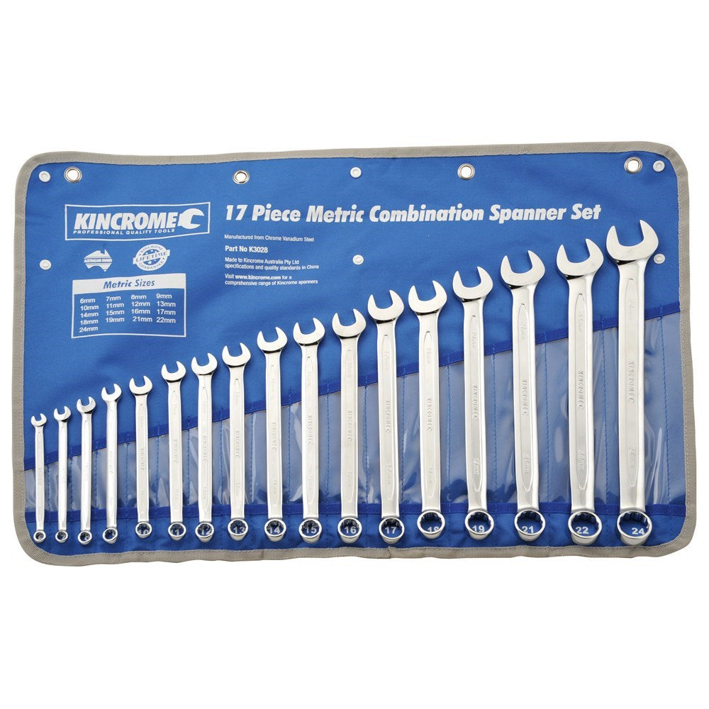 Kincrome 17 Piece Combination Spanner Set - Metric - K3028