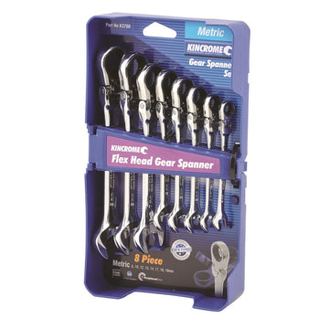 Kincrome 8-Piece Metric Flex Head Ratcheting Gear Spanner Set - K3700