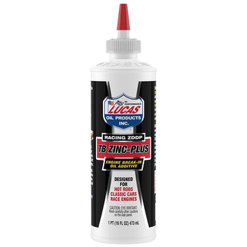 Lucas TB Zinc-Plus ZDDP Engine Break In Oil Additive - 16 Fl Oz (473mL) - 10063