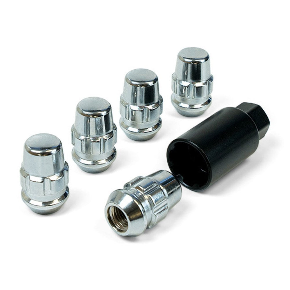 SAAS Set of 5 Splined Lock Nuts - Black, M12x1.50 Thread, Acorn Bulge Type - 923326-5