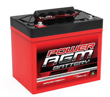 Power AGM NPC12V135A/H 135Ah Deep Cycle Absorbed Glass Mat VRLA Battery (Pickup Only)