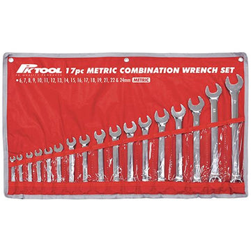 PK Tools 17 Piece Combination Metric Spanner Set - PT10185