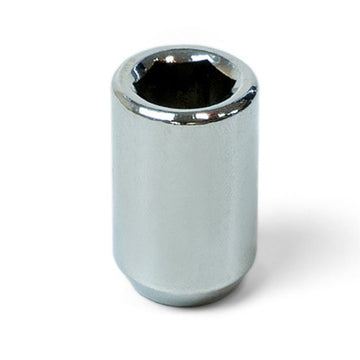 SAAS Single Wheel Nut - 33mm Length, Chrome, M12x1.50 Thread, Internal Hex Drive - 83306B