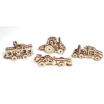 UGEARS U-Fidget Vehicles Wooden Model Set - 70033