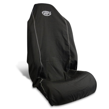 SAAS SC5011 SEAT COVER THROW BLACK  WHITE LOGO LARGE 1PC