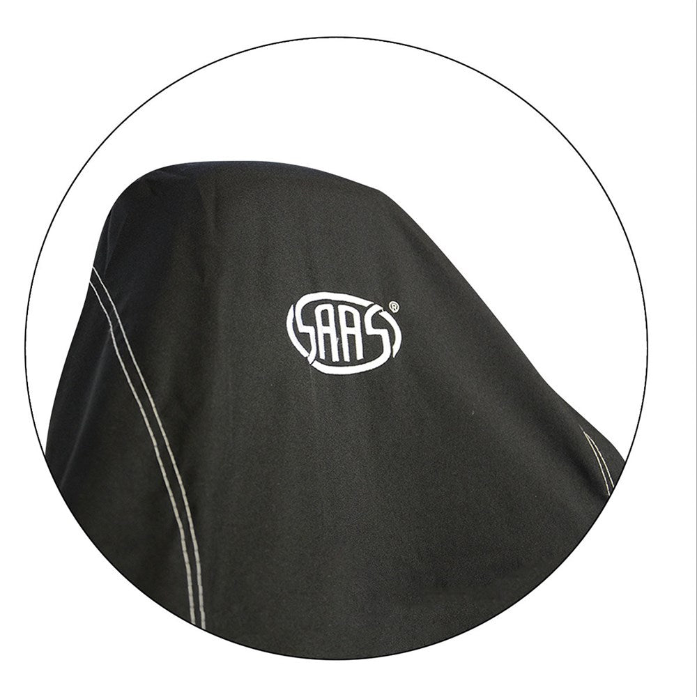 SAAS SC5011 SEAT COVER THROW BLACK  WHITE LOGO LARGE 1PC