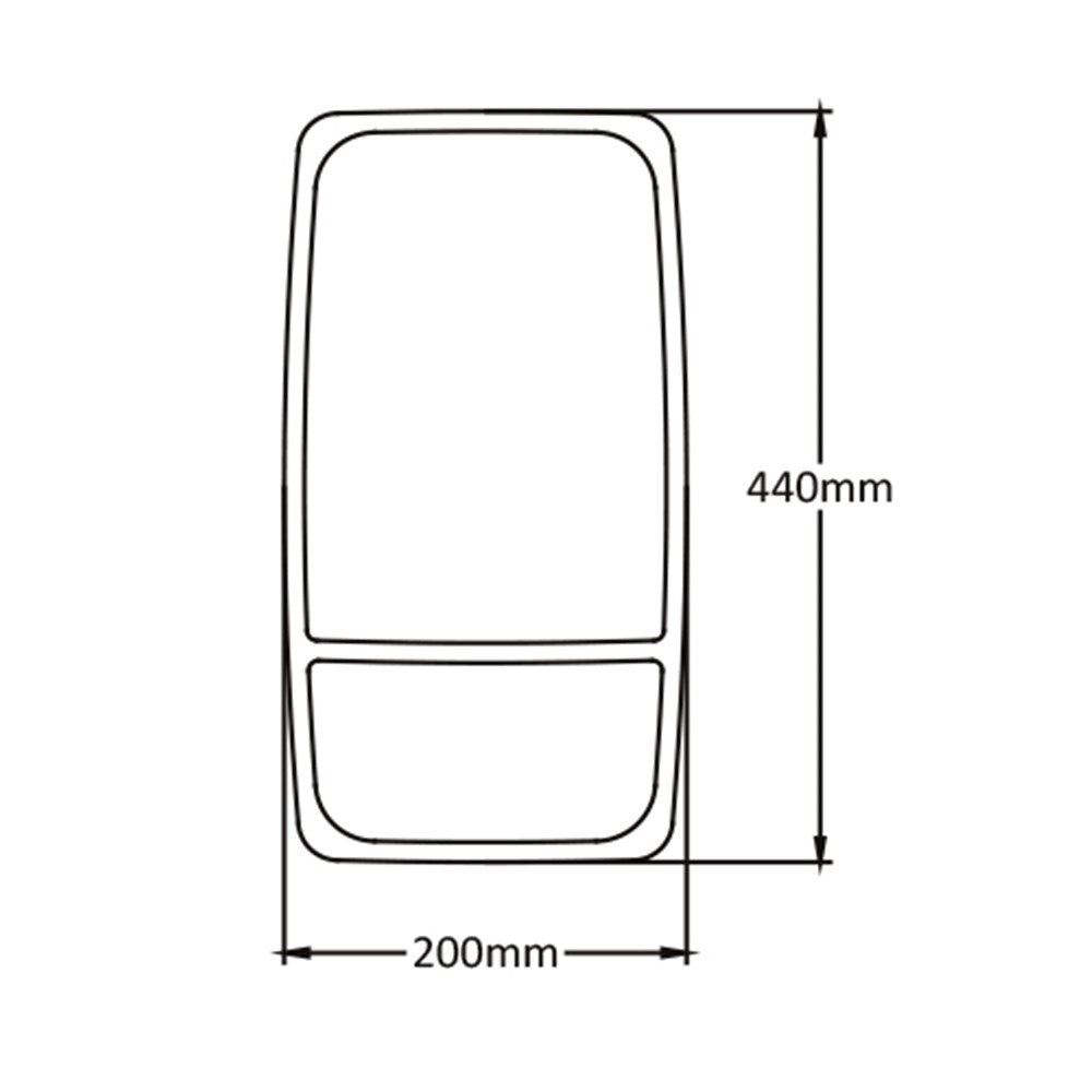 Versus Mirror Head Universal LH (Left side) -VM2440200LH