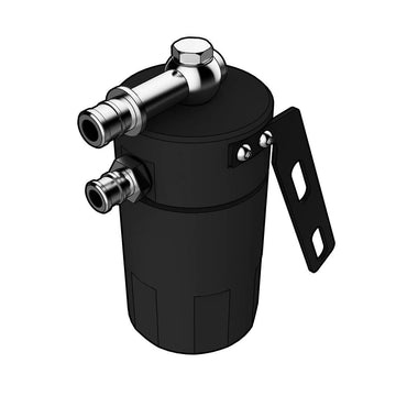 SAAS 500mL Baffled Black Anodised Billet Aluminium Oil Catch Can Tank for LS1 Engine - ST1012