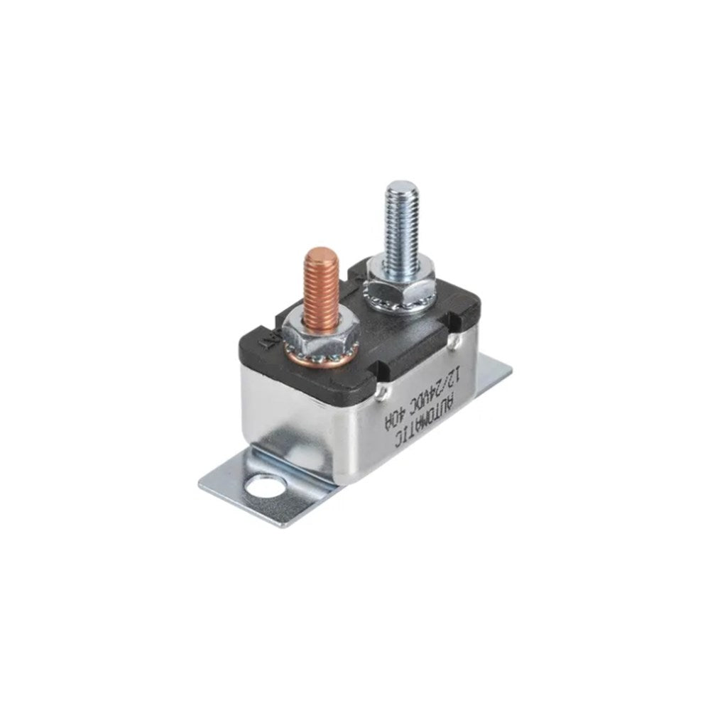 Narva 54740BL 40A Automatic Reset Straight Bracket Circuit Breaker