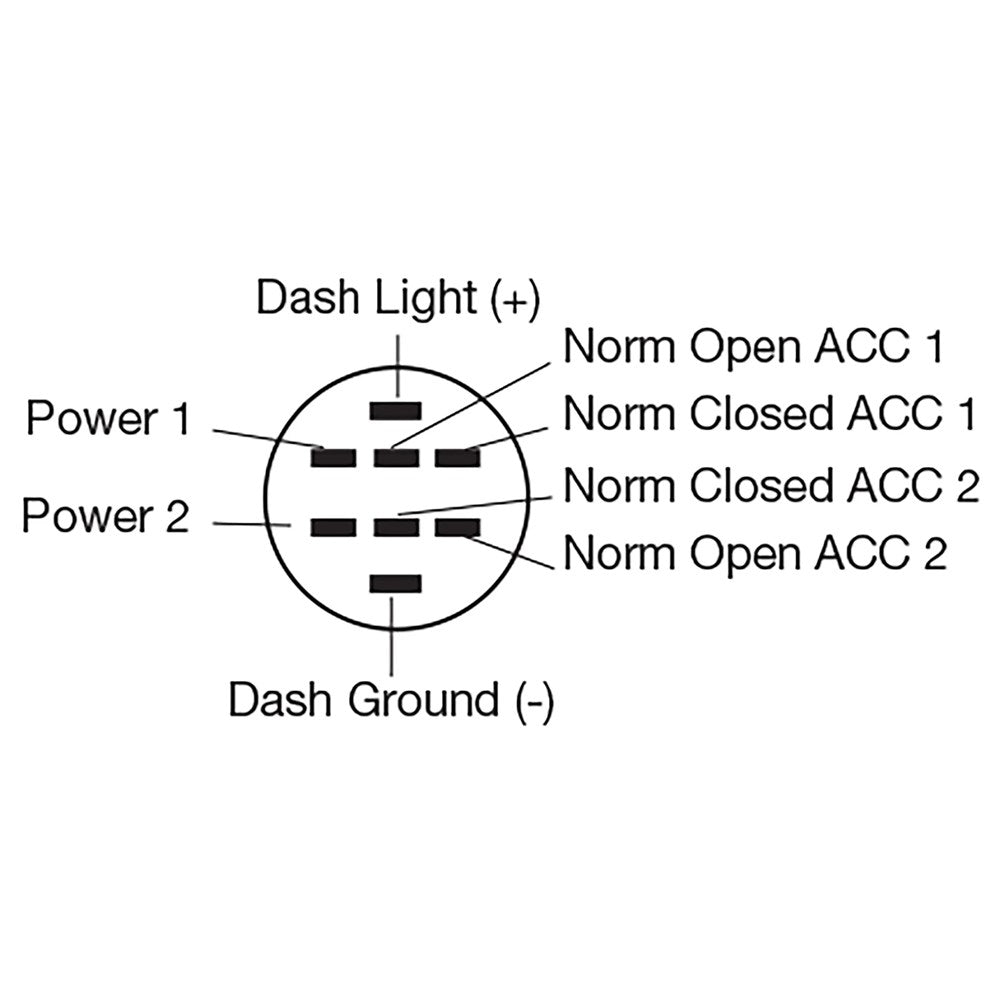 Narva 60074BL LED Push Button On/Off Switch with Blue Illumination