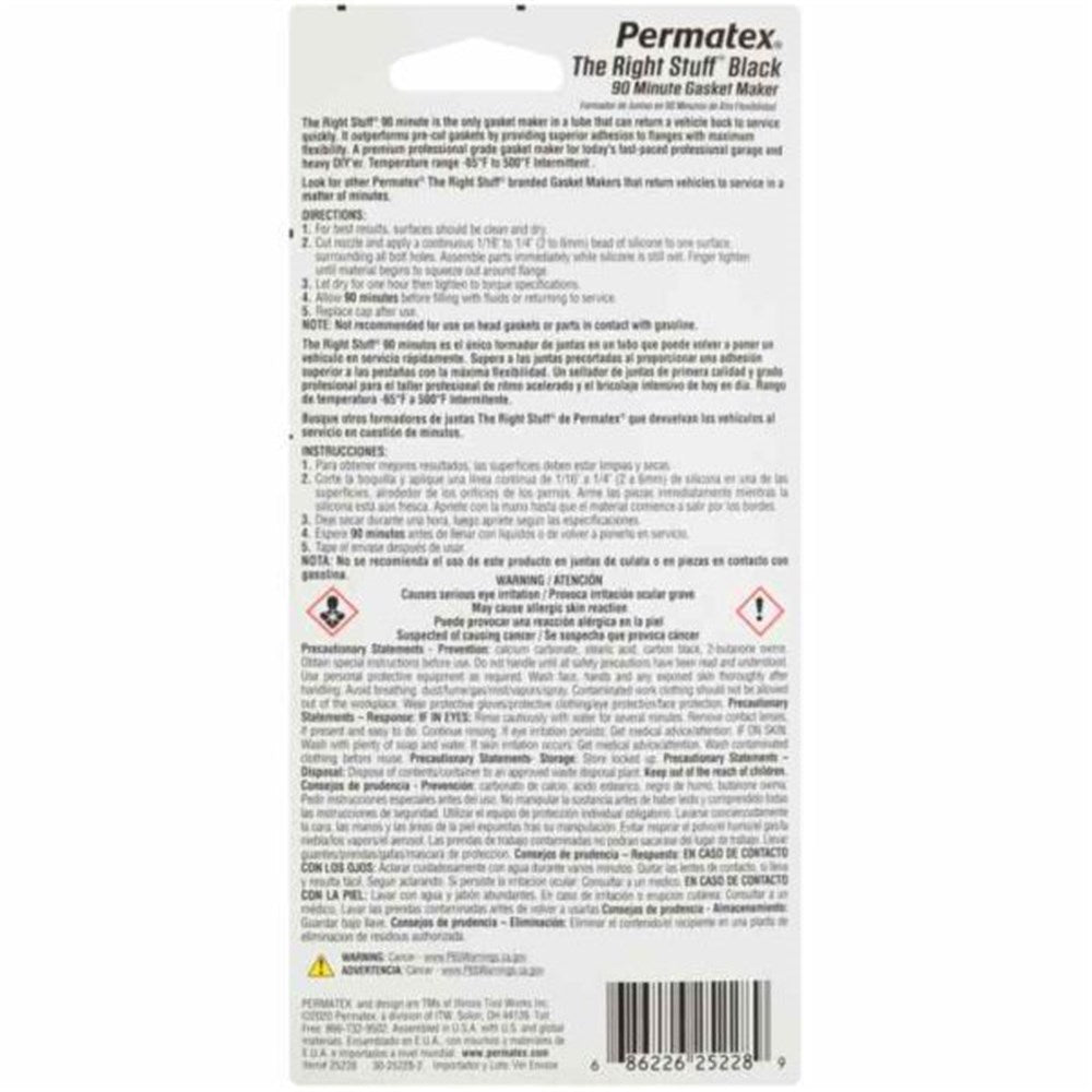 Permatex The Right Stuff 90 Min Black Gasket Maker 85g-25228