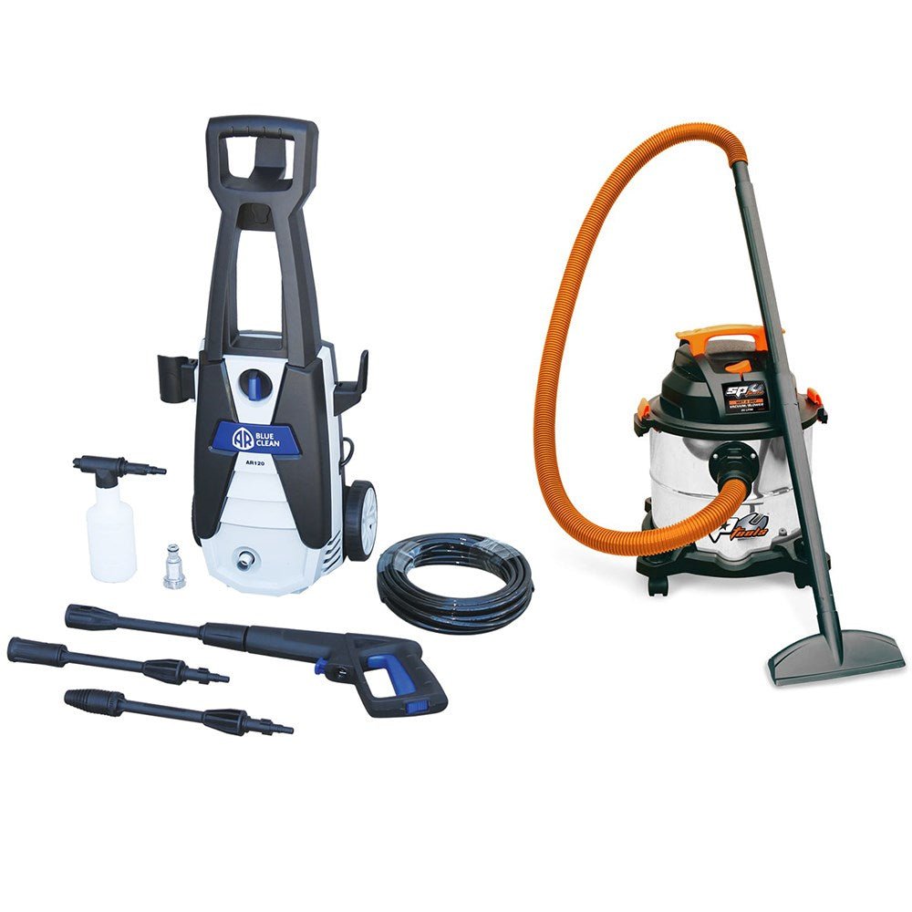 SP Tools Workshop Clean-Up Kit Inc Vacuum, Blower & Pressure Washer - SP2020