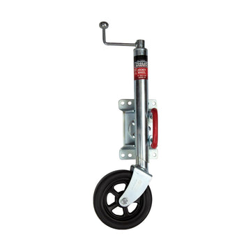 ASTSS Heavy Duty 8" Solid Jockey Wheel with Swing Away U-Bolt 4-Hole Bolt On Clamp (750kg) - R2124HD