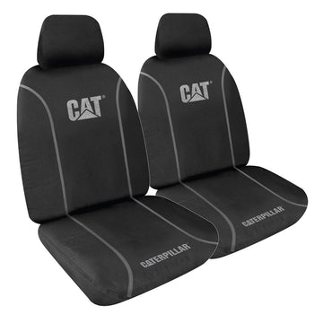 CAT Checkerplate Design Seat Covers Size 30 Black - PCCATCHP30