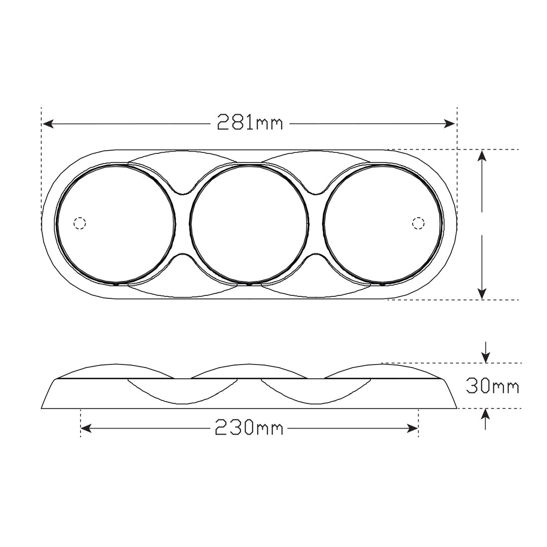 LED Autolamps 82CARR Rear Combination Lamp