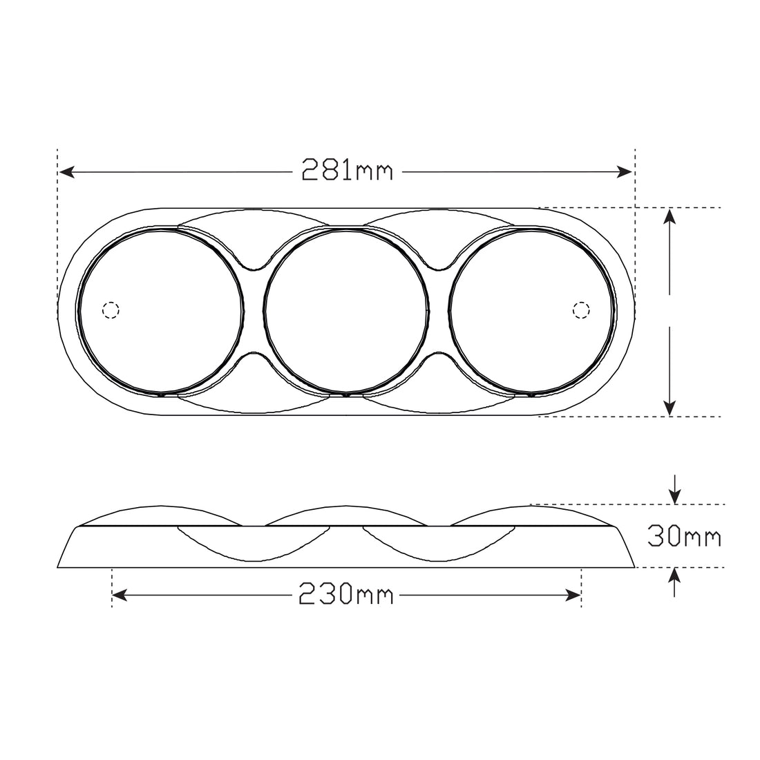 LED Autolamps 82CARW Rear Combination Lamp