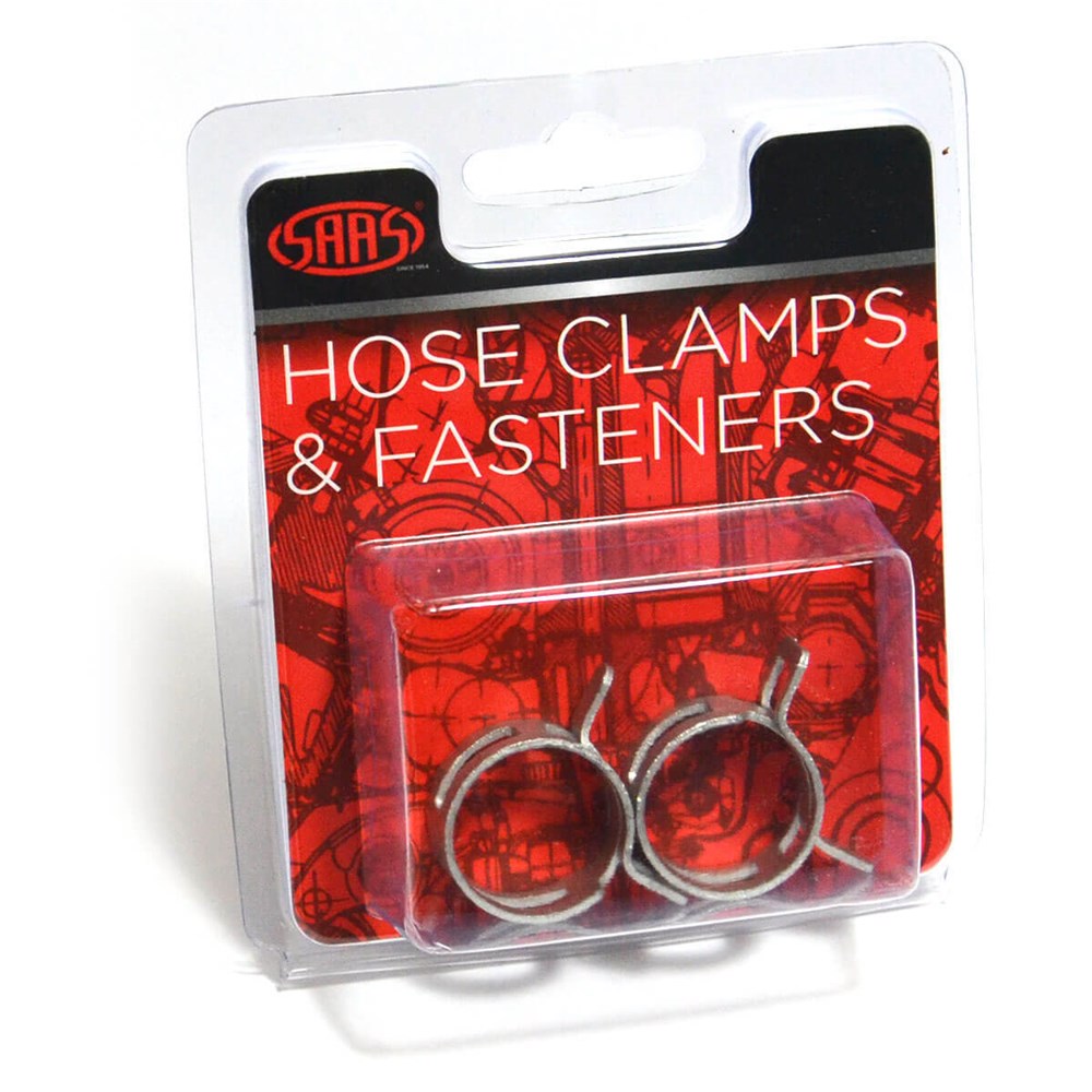 SAAS Pack of 2 Spring Hose Clamps - 16mm (5/8") - SHC16