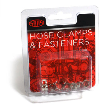 SAAS Pack of 6 Spring Hose Clamps - 3mm (1/8") - SHC3