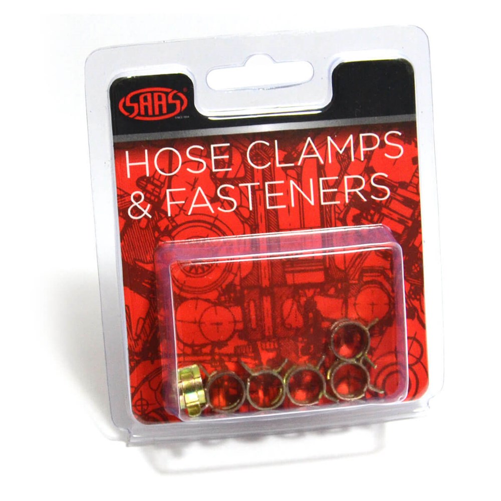 SAAS Pack of 6 Spring Hose Clamps - 5mm (13/64") - SHC5