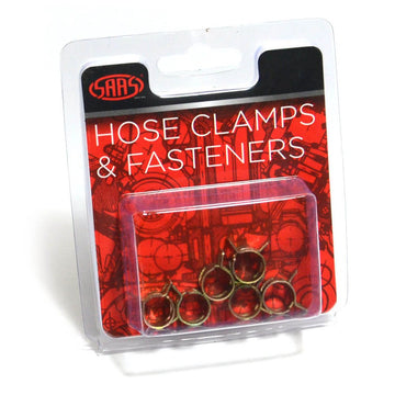 SAAS Pack of 6 Spring Hose Clamps - 6mm (1/4") - SHC6